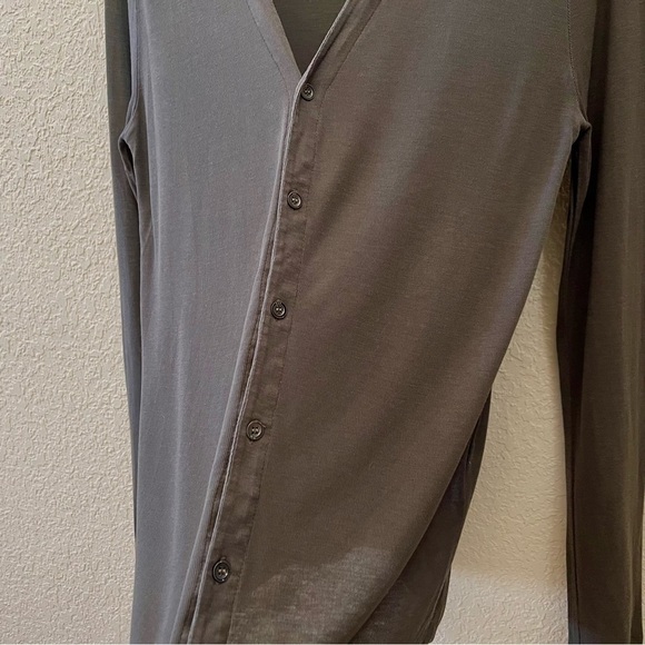 Acne Studios Cardigan Sweater Frank Button Long Sleeve Casual Preppy Green M - Picture 8 of 12